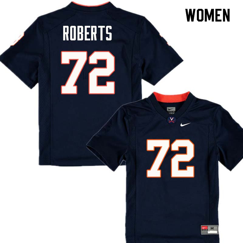 Women #72 Ray Roberts Virginia Cavaliers College Football Jerseys Sale-Navy - Click Image to Close